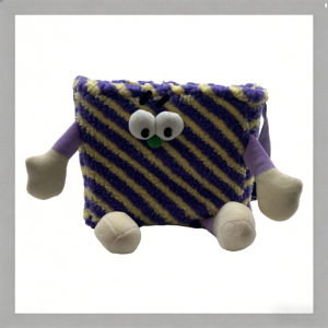 monster storage bin yellow stripes