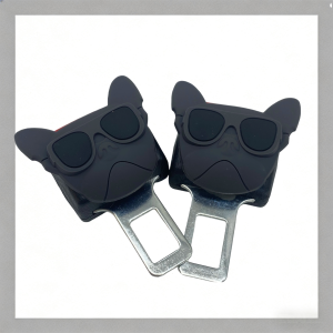 black sunglasses dog car seat belt clip holder